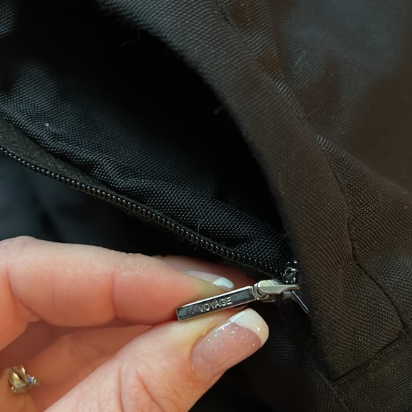 Voyage by Marina Rinaldi Goose Down and Real Beaver Fur Reversible Black Jacket - Picture 11 of 16